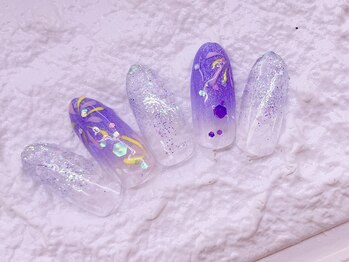 キラキラ花火ネイル☆