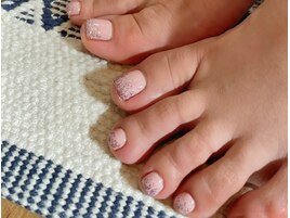 フット/グリッターグラデ