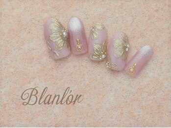 ネイルサロン ブランロール 白金店(Nail Salon Blanl'or)/ゴールドミラーフラワー