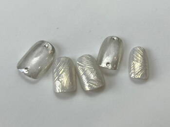 ネイルメゾン 天神店(NAIL MAISON)/囲みミラーグラデーション¥9000