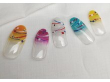 スピードネイル アンド アイ 宮交シティ店/#101 【ヨーヨー×カラフル】