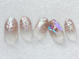 ラメビジューネイル