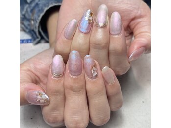 ヘアーアンドネイル ルシア(Hair&Nail Lucia)/オーロラネイル×シェルネイル