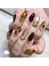 ブリス(Bliss produced by syisyu)/べっ甲ボルドーネイル