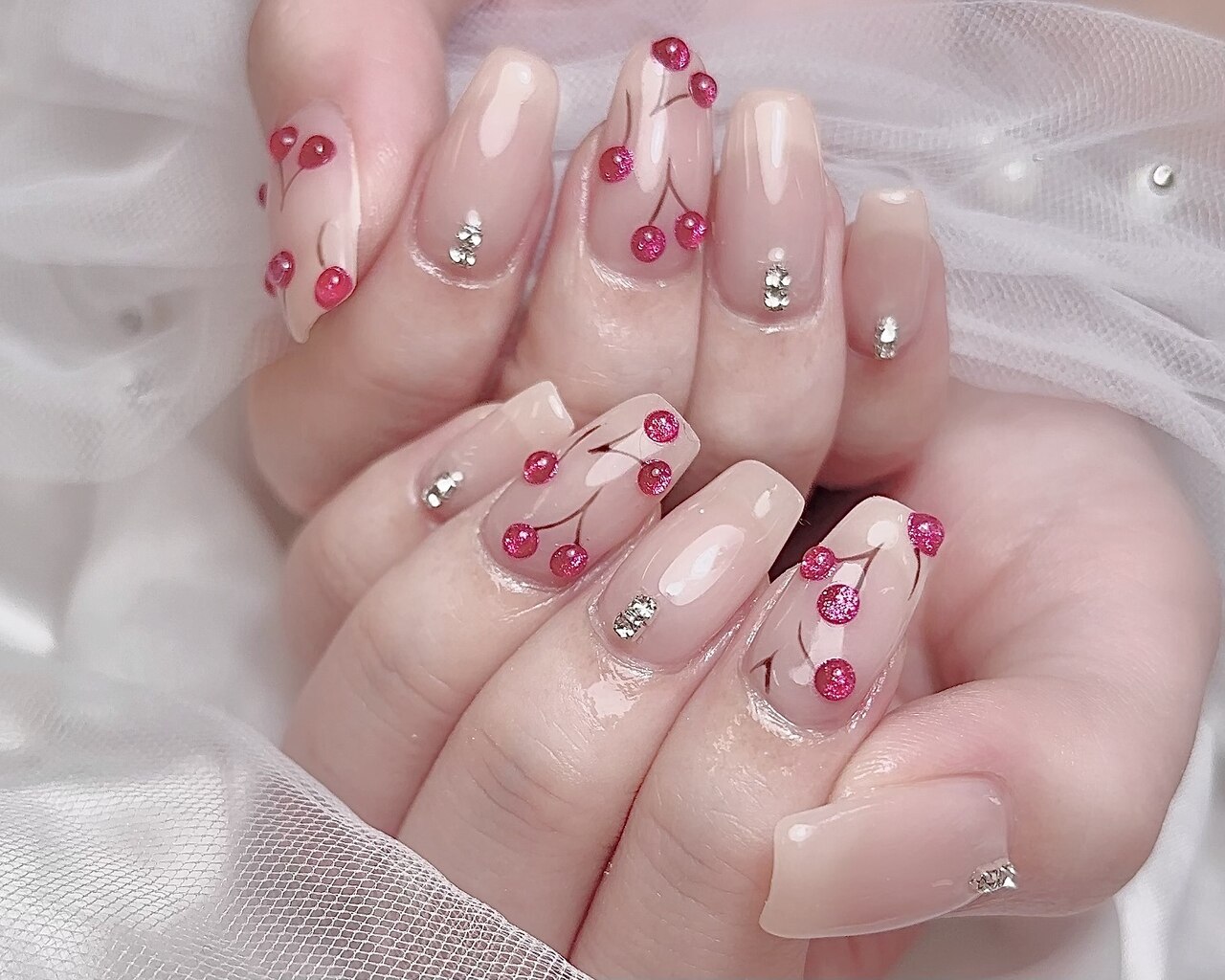 ちゅるんシアーピンク　お名前ネイル　ライブ　推し　ネイルチップ ちゅるんシアーピンク お名前ネイル ライブ 推し ネイルチップ