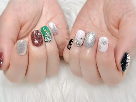 ちぐはぐ 雪の結晶×christmas.