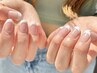オフ無料☆ジェルネイル 人気No.3 フレンチネイル　1,500円