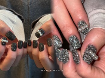 マリーネイルズ 青山店(MARIE NAILS)の写真/【初回オフ無料】フラッシュグリッター¥7700～♪JNA1級以上と認定講師在籍/持込みアートも◎１week保証付