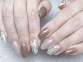 大人リーフネイル