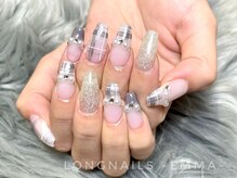 ロングネイルズ エマ(LongNails-Emma)/アクリル持込チェック柄
