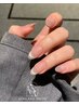 「大人気ワンホンネイル」フレンチマグネットグラデーション