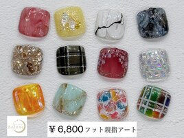 【¥6,800 フット親指アート】