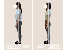 １ヶ月でウエストマイナス９センチ！姿勢で印象が変わります！