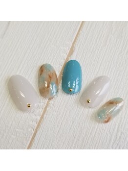 ネイルサロン クイル(QUILL)/7月タイダイ(2)