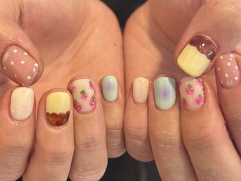 ゆびノさき オモテサンドウ(ゆびノさき+omotesando)/甘いものネイル