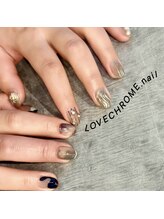 ラブクロム(LOVE CHROME)/秋の個性派デザインネイル
