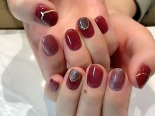 ルームヘアネイル 曙橋店(Room hair nail)/ボルドーマグネットネイル☆