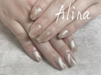 エリナネイルサロン池袋(Alina Nail Salon)/ベージュマグネットネイル