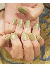 ネイルサロン リスタ(Rista)/マグネット グリーン オーロラ