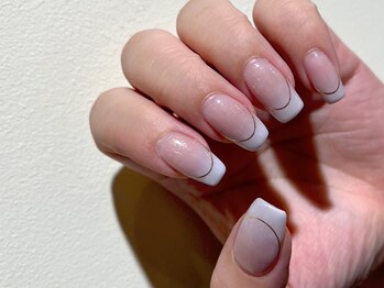ネイルマジック 仙台一番町店(NAIL MAJIC)/カラグラ×フレンチラインネイル