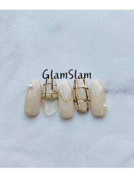 グラムスラム(GLAMSLAM)/チェックネイル