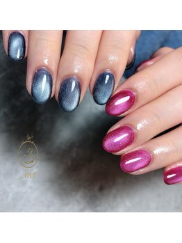 アシンメトリーマグネットネイル