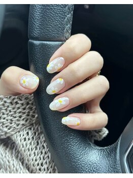 ヘブン ネイル 鶯谷(HEAVEN Nail)/花柄ネイルデザイン