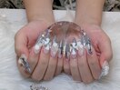立体フラワー×グレーで大人可愛