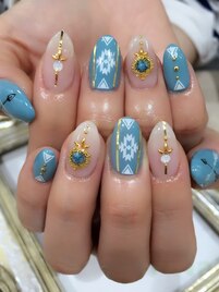 爽やかネイティヴネイル☆