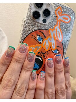 ユージューネイルルーム(UJU nail room)/オーロラスキニーフレンチ