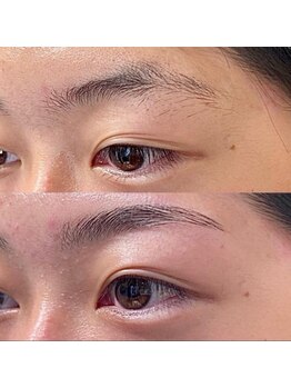 サロン ド ブルー 五反田(salon de blue)の写真/男性のお客様からも大人気のハリウッドブロウリフト！毛流れを整え、自然なこなれ眉毛に変身◎