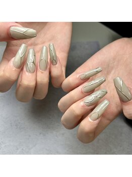 エスネイル(es.nail)/ミラーラインアートネイル