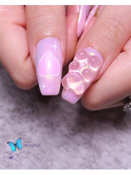 モルフォ 千駄ヶ谷(Morpho)/ハリボーネイル×ミラーネイル