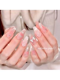 バレエコア/チークネイル