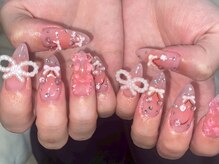 ジェミーネイル シンジュク(Jemiy nail shinjuku)/【Nana】ピンクチェリーリボン