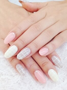 ネイリシャス(NAILICIOUS)/格子柄ネイル☆