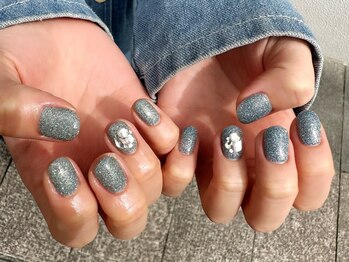 エムスラッシュ ネイル センター北店(M.SLASH)/混ぜ混ぜフラッシュネイル