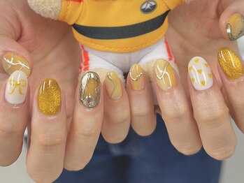 ラクネイル 浦和店(raku nail)/黄色ニュアンス推しネイル