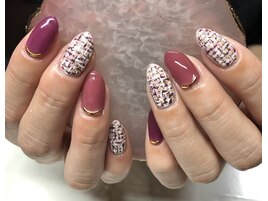 シアーカラーとツイードネイル