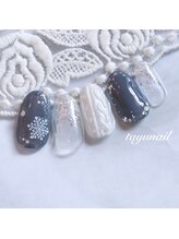 たゆ ネイル(たゆnail)/ぷっくりニット冬ネイル