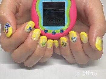 10本アート/黄色ネイル