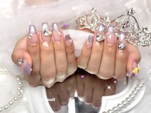 ベルグローアルファネイル(BELLE GROW ALPHA NAIL)/紫フレンチ