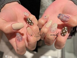 ～星とドットのふんわりネイル～