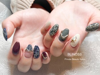 ブリノス(BLINOSS)/ツイードネイルデザイン