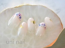 ユニネイル(uninail)/NEWサンプル★押し花フレンチ
