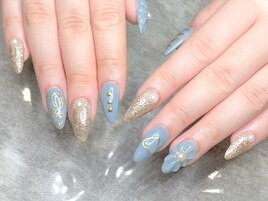 ★くすみブルー×ミラー★