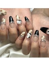 レイネイル 岐阜茜部店(RAY NAIL)/レオパード×フレンチ