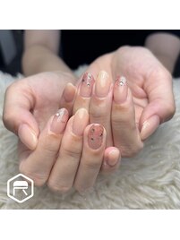 キラキラピンクネイル