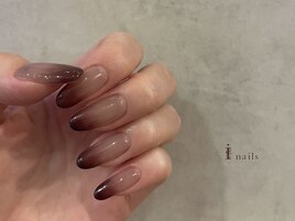 くすみボルドーグラデーション