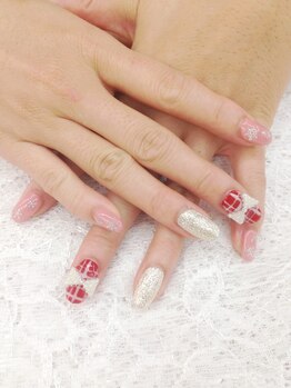 ネイリシャス(NAILICIOUS)/チェックリボン♪＋550×2